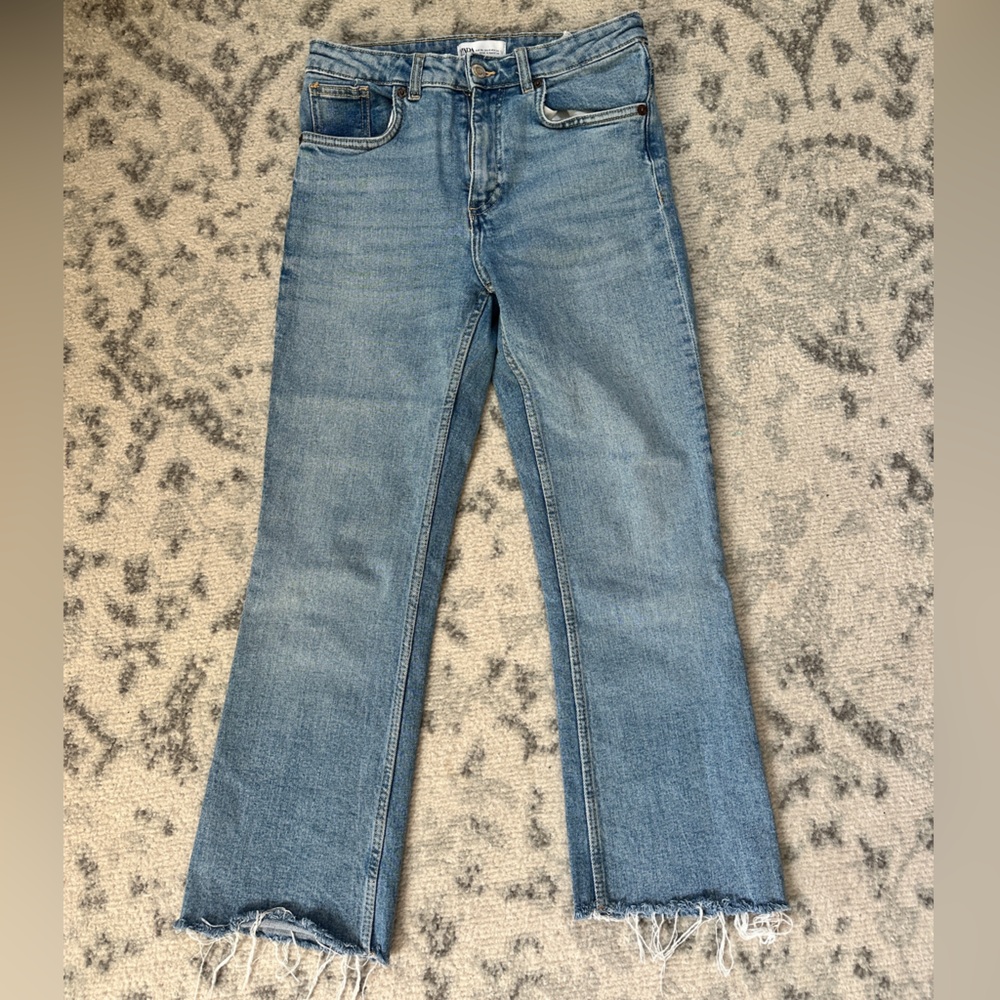 Zara Light Blue Flare Jeans